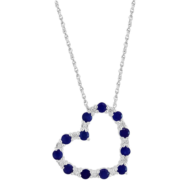 White Diamond Hearts & Symbols Pendant in 925 Silver