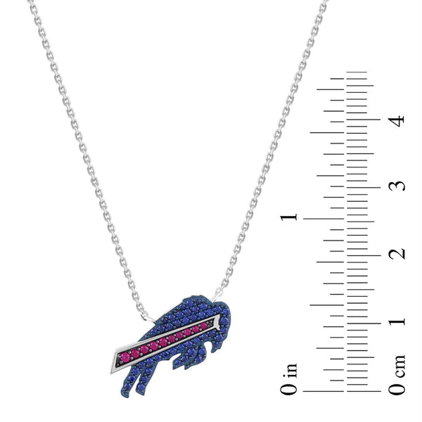 True Fans Fine Jewelry Buffalo Bills 18-inch Pendant in Sterling Silver