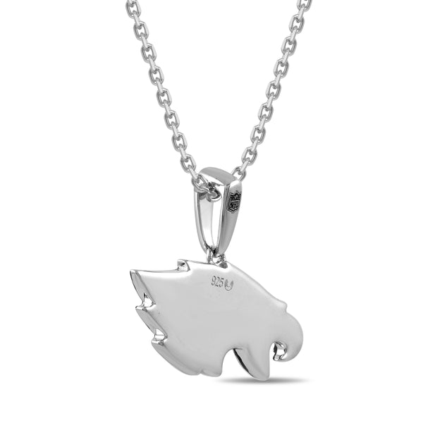 True Fans Fine Jewelry Philadelphia Eagles 18-inch Pendant in Sterling Silver