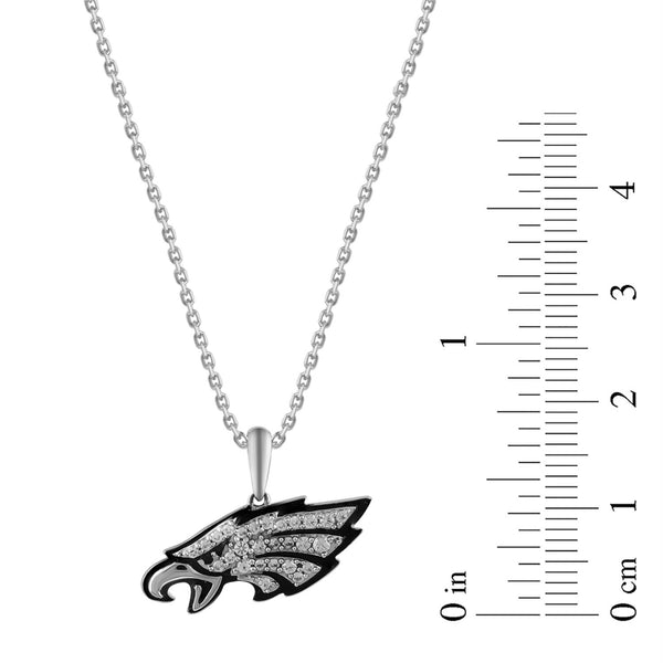 True Fans Fine Jewelry Philadelphia Eagles 18-inch Pendant in Sterling Silver
