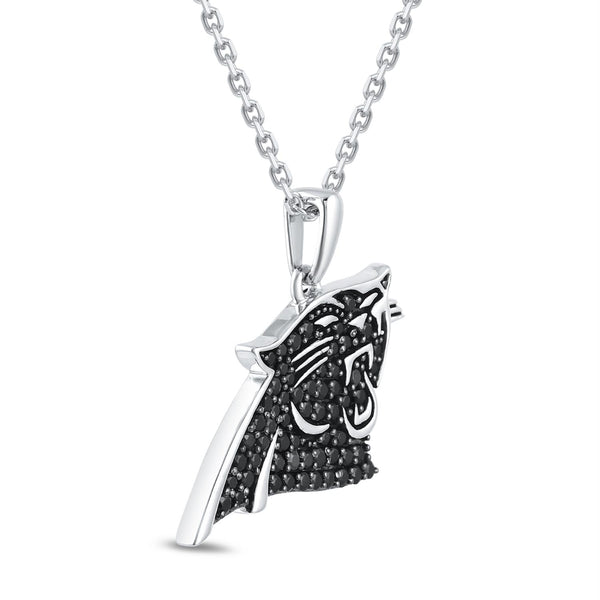 True Fans Fine Jewelry Carolina Panthers 18-inch Pendant in Sterling Silver