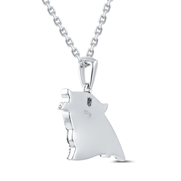 True Fans Fine Jewelry Carolina Panthers 18-inch Pendant in Sterling Silver