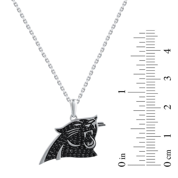 True Fans Fine Jewelry Carolina Panthers 18-inch Pendant in Sterling Silver