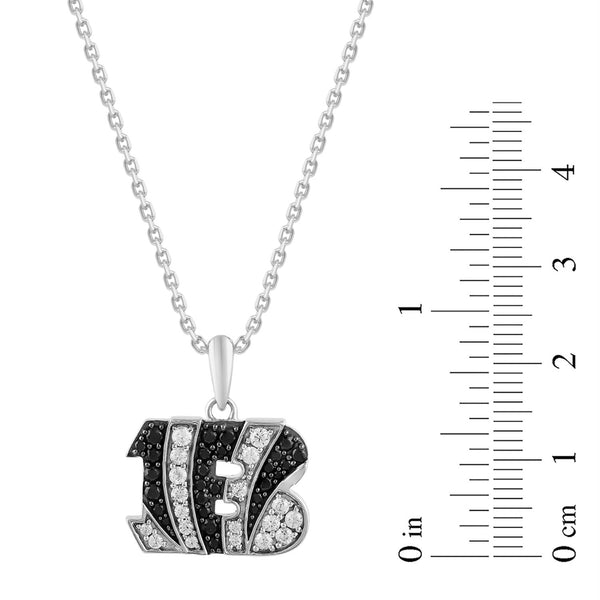 True Fans Fine Jewelry Cincinnati Bengals 18-inch Pendant in Sterling Silver