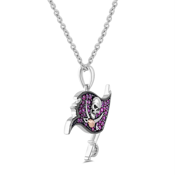 True Fans Fine Jewelry Tampa Bay Buccaneers 18-inch Pendant in Sterling Silver
