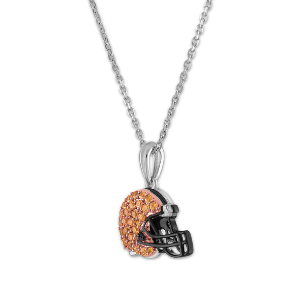True Fans Fine Jewelry Cleveland Browns 18-inch Pendant in Sterling Silver