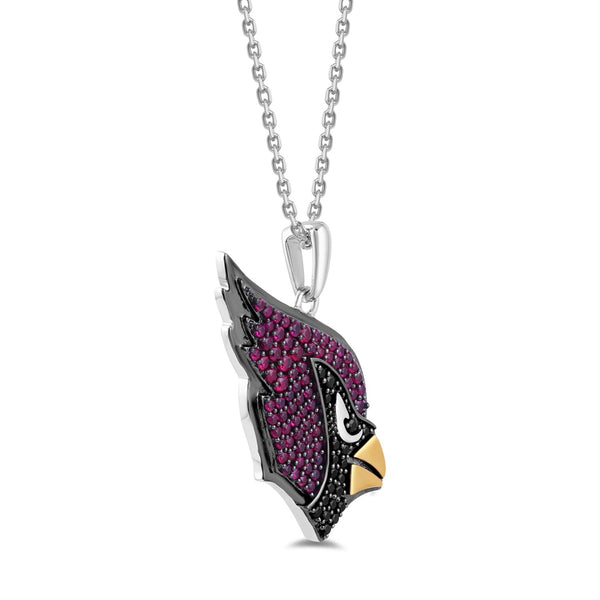 True Fans Fine Jewelry Arizona Cardinals 18-inch Pendant in Sterling Silver