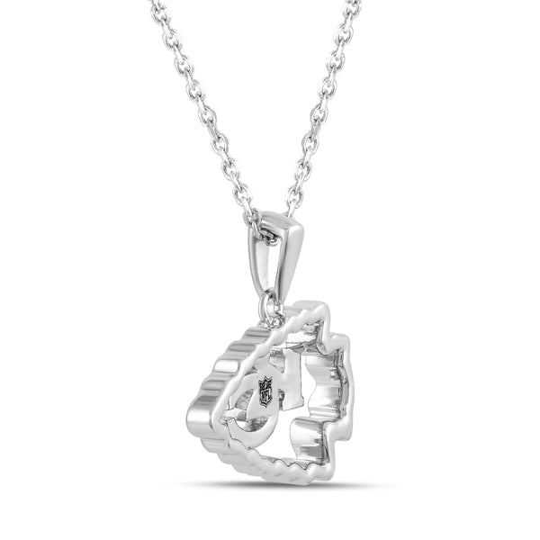 True Fans Fine Jewelry Kansas City Chiefs 18-inch Pendant in Sterling Silver