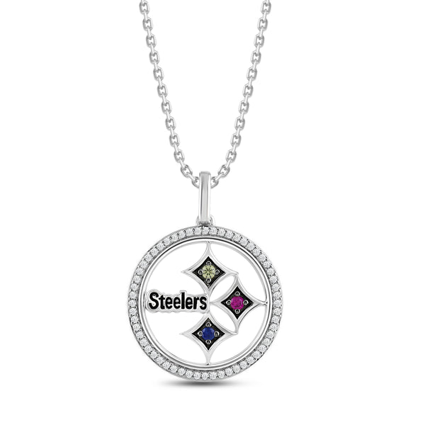 True Fans Fine Jewelry Pittsburgh Steelers 18-inch Pendant in Sterling Silver