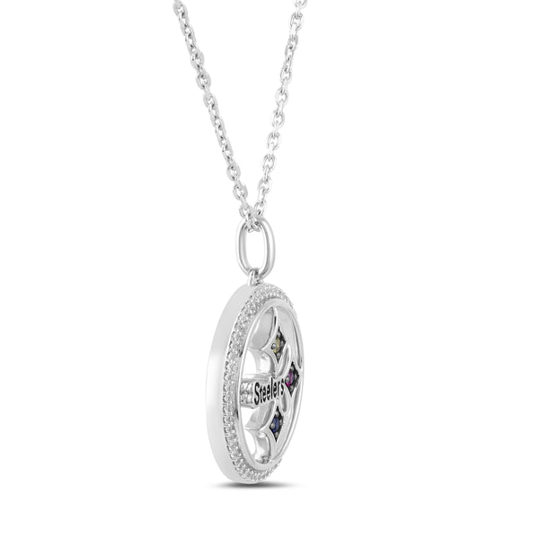 True Fans Fine Jewelry Pittsburgh Steelers 18-inch Pendant in Sterling Silver
