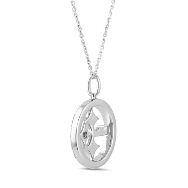 True Fans Fine Jewelry Pittsburgh Steelers 18-inch Pendant in Sterling Silver