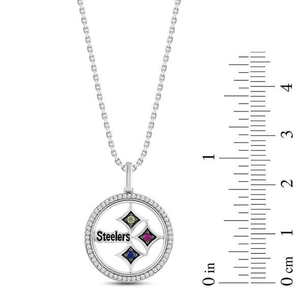 True Fans Fine Jewelry Pittsburgh Steelers 18-inch Pendant in Sterling Silver