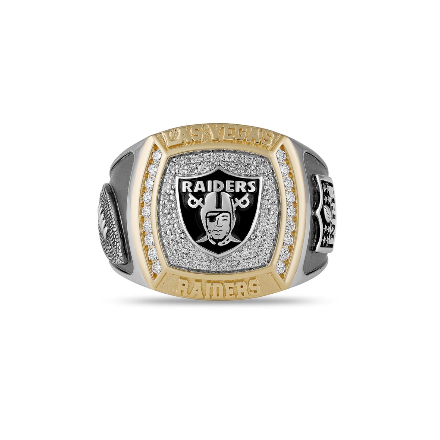 True Fans Fine Jewelry Las Vegas Raiders 1/2 CTW Natural Diamond