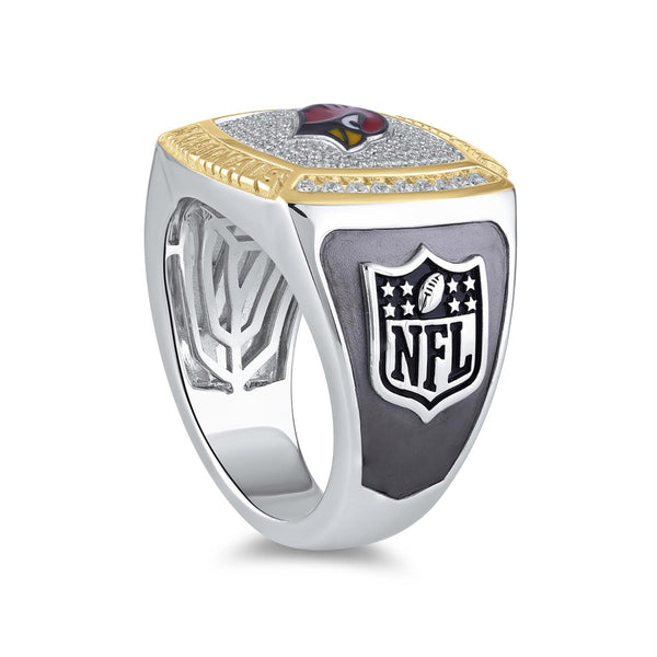 True Fans Fine Jewelry Arizona Cardinals 1/2 CTW Natural Diamond Ring in Sterling Silver