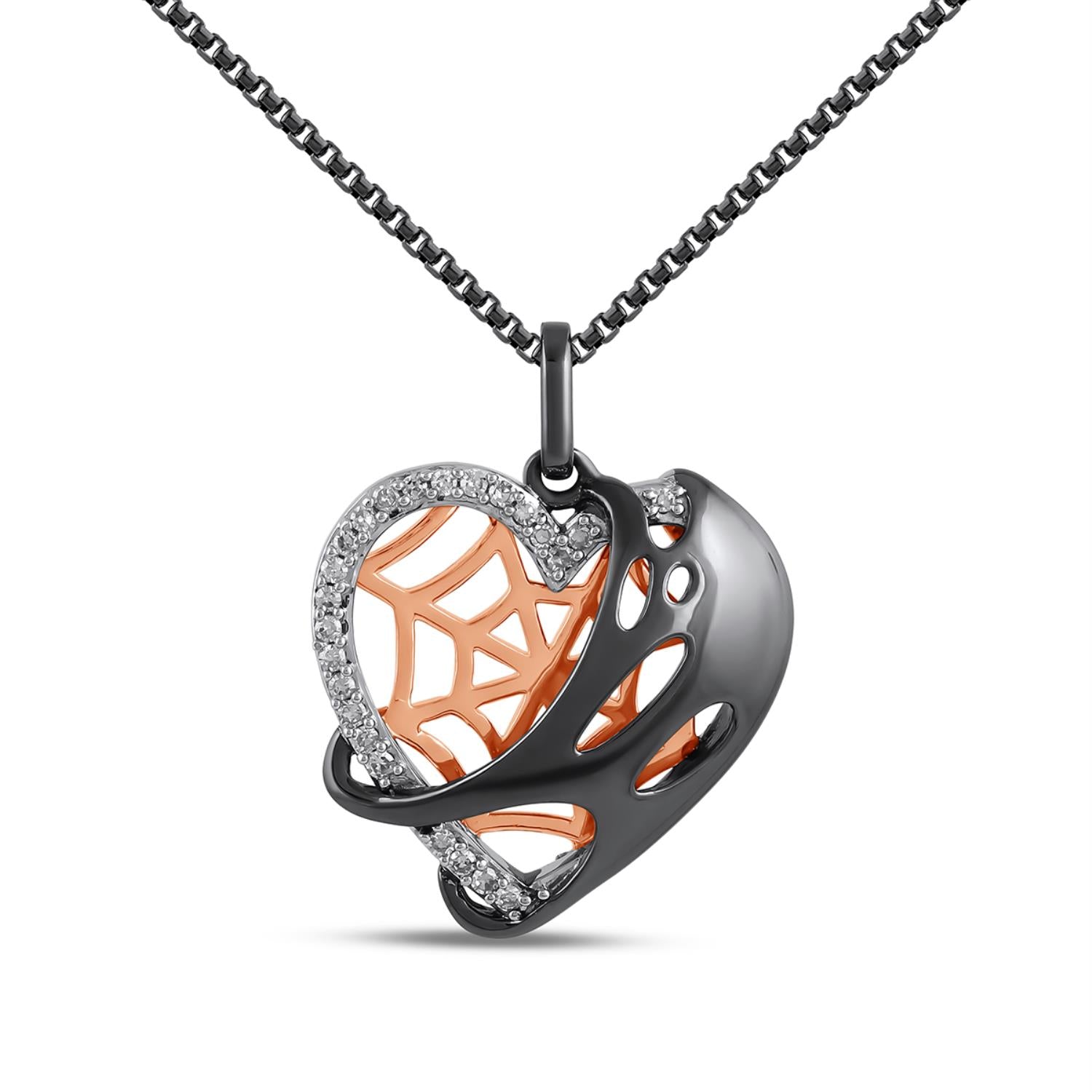 Marvel™ Fine Jewelry 1/10 CTW Natural Diamond 18-inch Spiderman