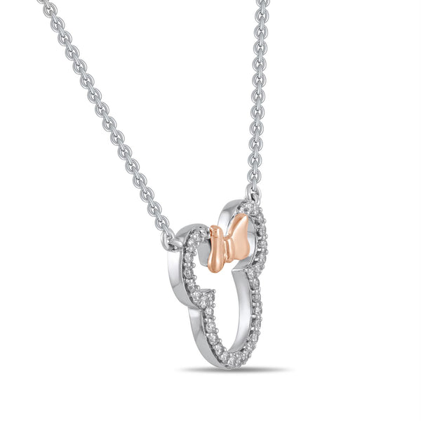 Disney Jewels Diamond Accent Minnie Mouse Pendant in Sterling Silver