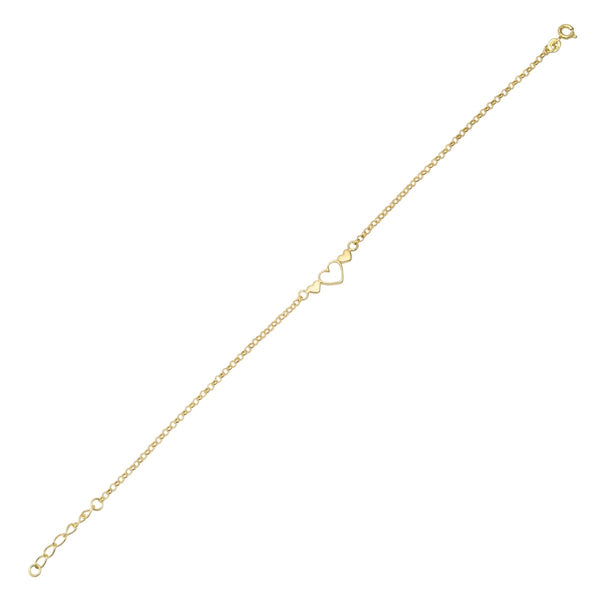 Hearts & Symbols Anklet in 925 Silver