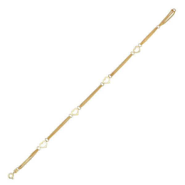 Hearts & Symbols Anklet in 925 Silver
