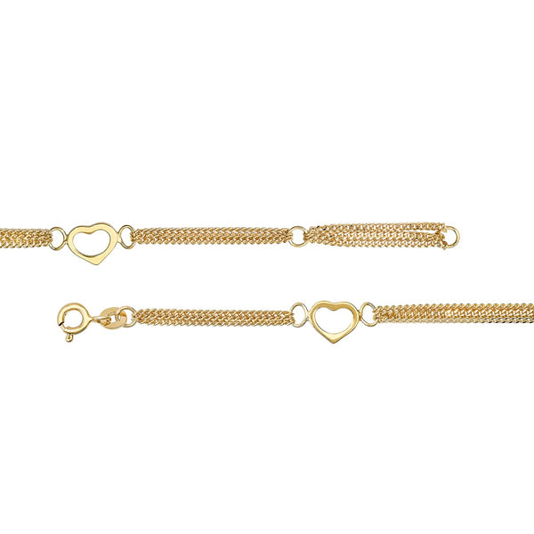 Hearts & Symbols Anklet in 925 Silver