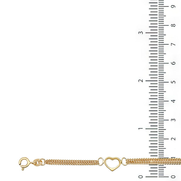Hearts & Symbols Anklet in 925 Silver
