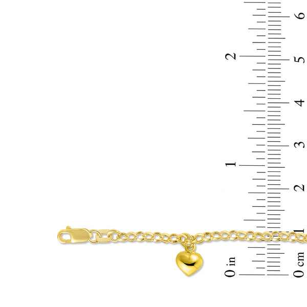 Hearts & Symbols Anklet in 10KT Gold