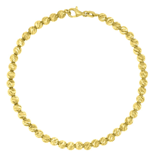 Ball (Beaded) Bracelet in 10KT Gold