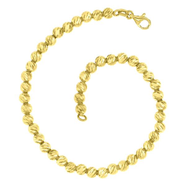 Ball (Beaded) Bracelet in 10KT Gold