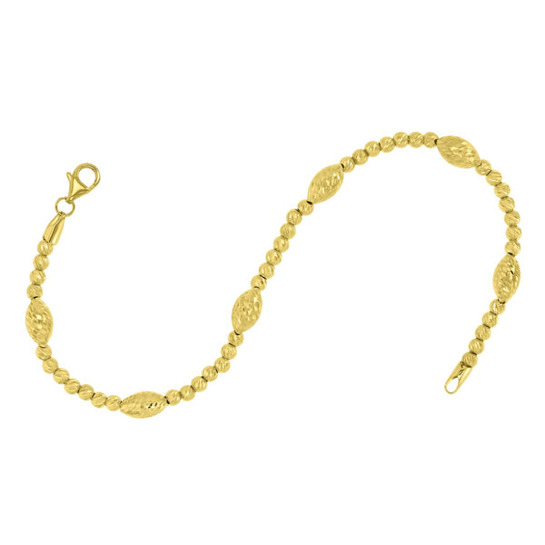 Ball (Beaded) Bracelet in 10KT Gold