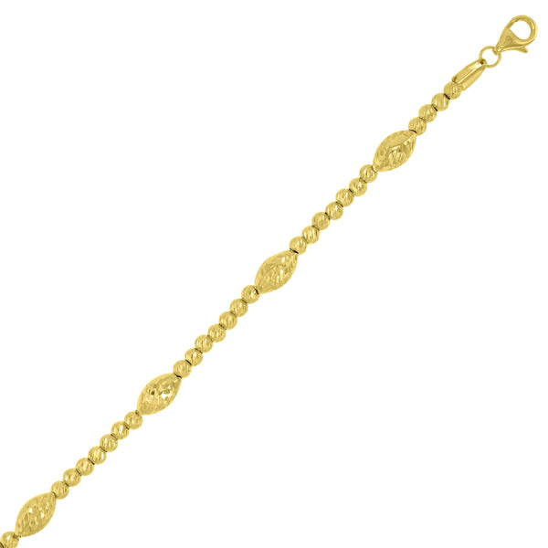 Ball (Beaded) Bracelet in 10KT Gold