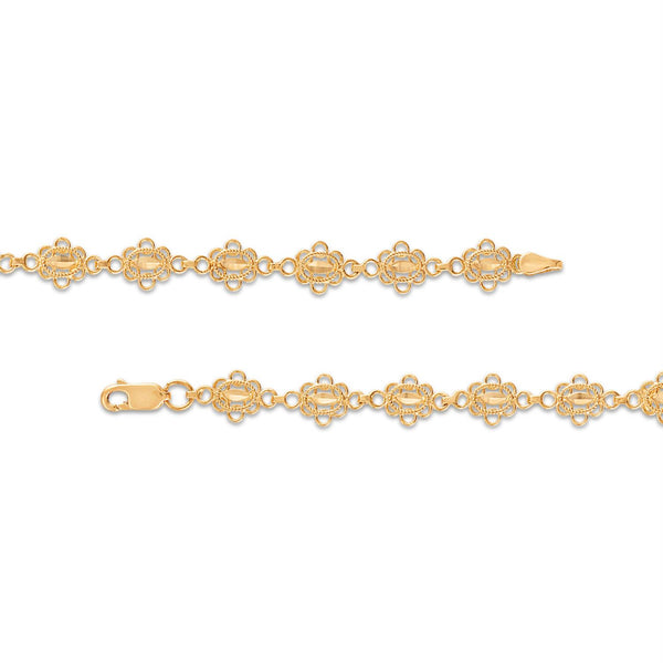 10KT Yellow Gold 7-inch Filigree Bracelet
