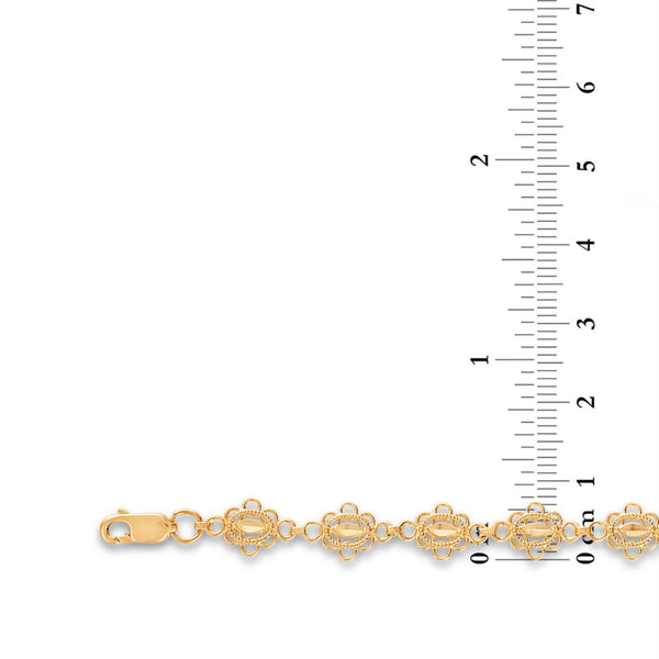 10KT Yellow Gold 7-inch Filigree Bracelet