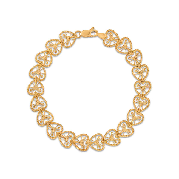 Hearts & Symbols Bracelet in 10KT Gold