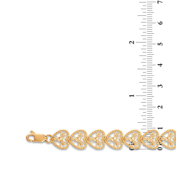Hearts & Symbols Bracelet in 10KT Gold