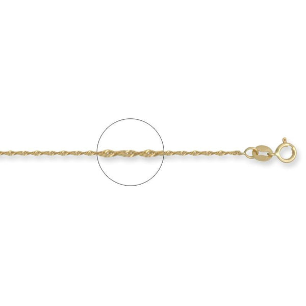 Singapore Chain in 14KT Gold