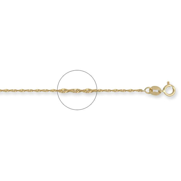 Singapore Chain in 14KT Gold