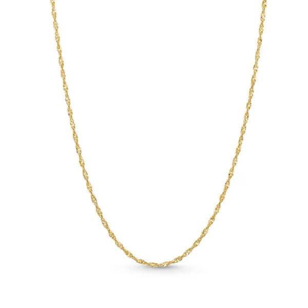 14KT Yellow Gold 18-inch 1MM Singapore Chain