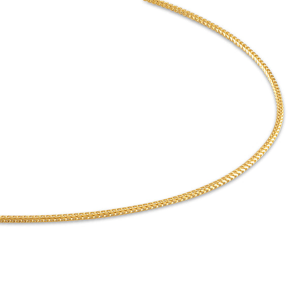 14KT Yellow Gold 22-inch 1MM Adjustable Franco Chain