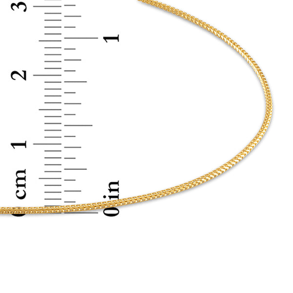 14KT Yellow Gold 22-inch 1MM Adjustable Franco Chain