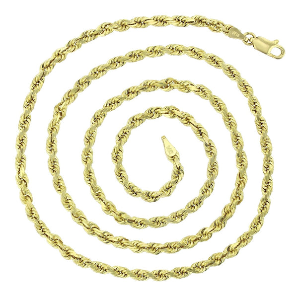 14KT Yellow Gold 26-inch 3.4MM Diamond-cut Chain