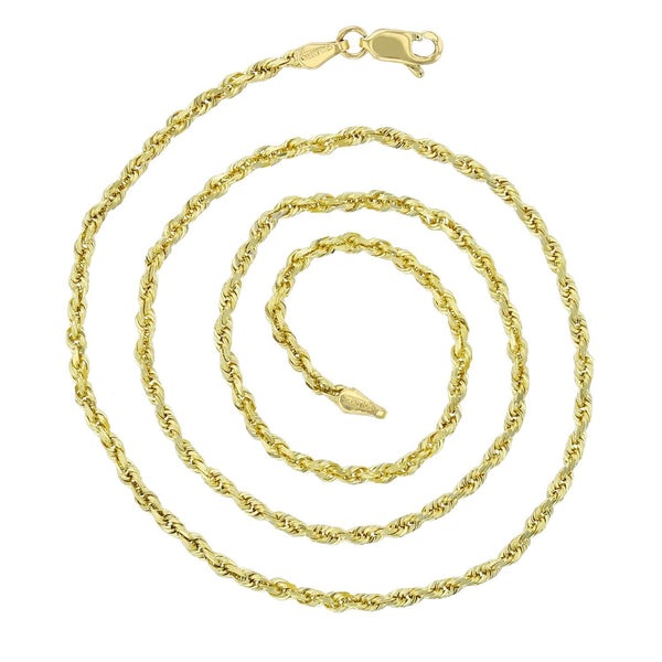 14KT Yellow Gold 24-inch 2.5MM Rope Chain