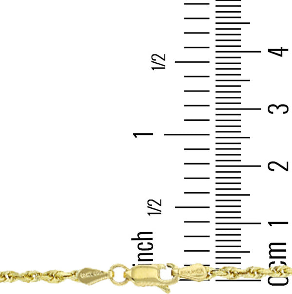 14KT Yellow Gold 24-inch 2.5MM Rope Chain