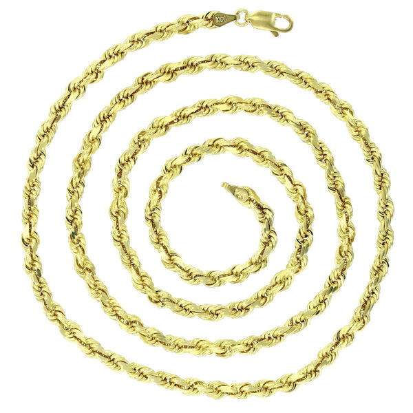 14KT Yellow Gold 26-inch 4MM Rope Chain