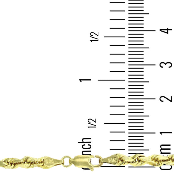 14KT Yellow Gold 26-inch 4MM Rope Chain