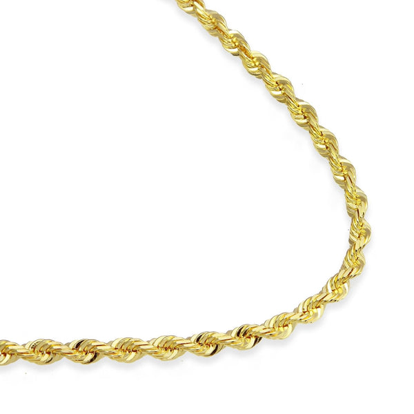 10KT Yellow Gold 22-inch 5.2MM Rope Chain
