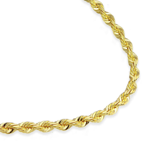 10KT Yellow Gold 22-inch 6MM Rope Chain