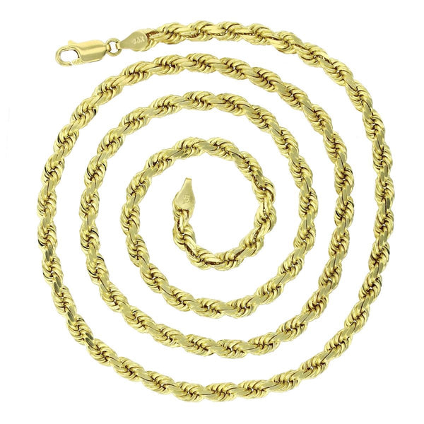 14KT Yellow Gold 26-inch 5MM Solid Rope Chain