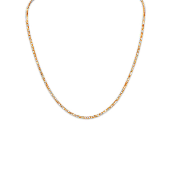 10KT Gold 20-inch 2MM Rounded Cylinder Chain