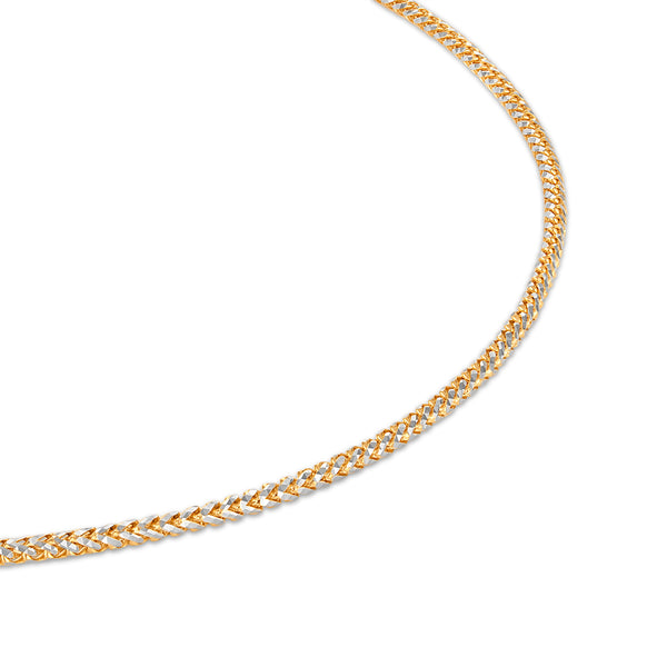 10KT Gold 22-inch 2.5MM Rounded Cylinder Chain