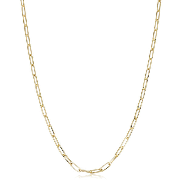 10KT Yellow Gold 18-inch 2.5MM Paperclip Chain