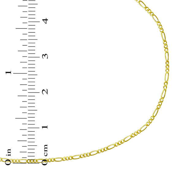 10KT Yellow Gold 20-inch 1.3MM Solid Figaro Chain